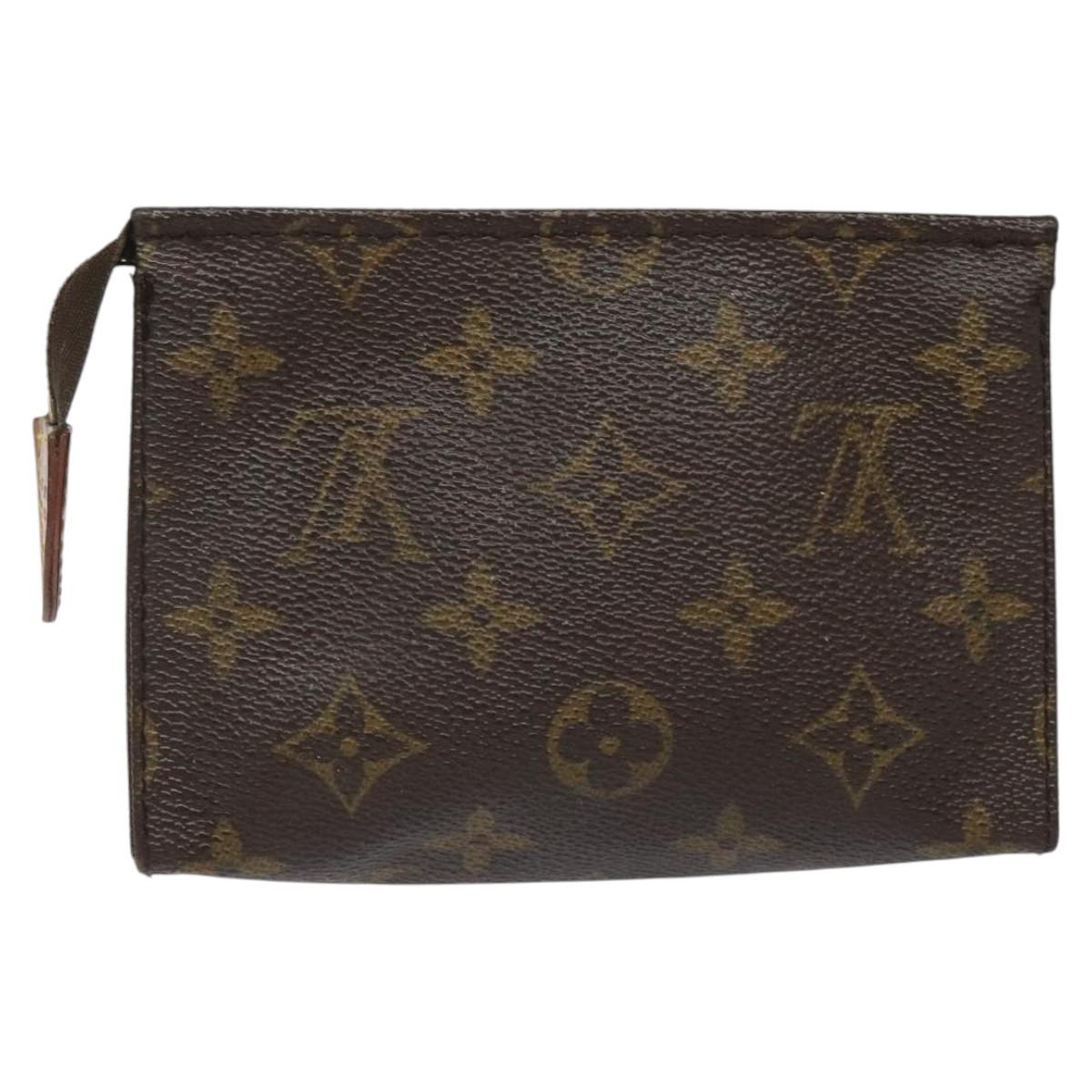 LOUIS VUITTON Monogram Poche Toilette 15 Pouch M47546 LV Auth 114251