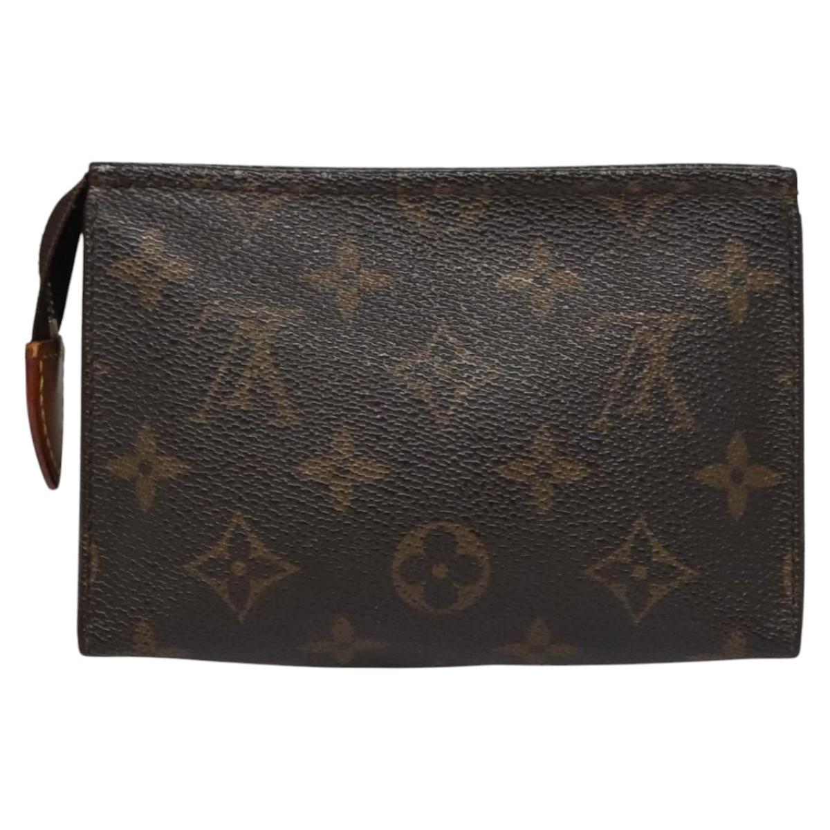 LOUIS VUITTON Monogram Poche Toilette 15 Pouch M47546 LV Auth 114252