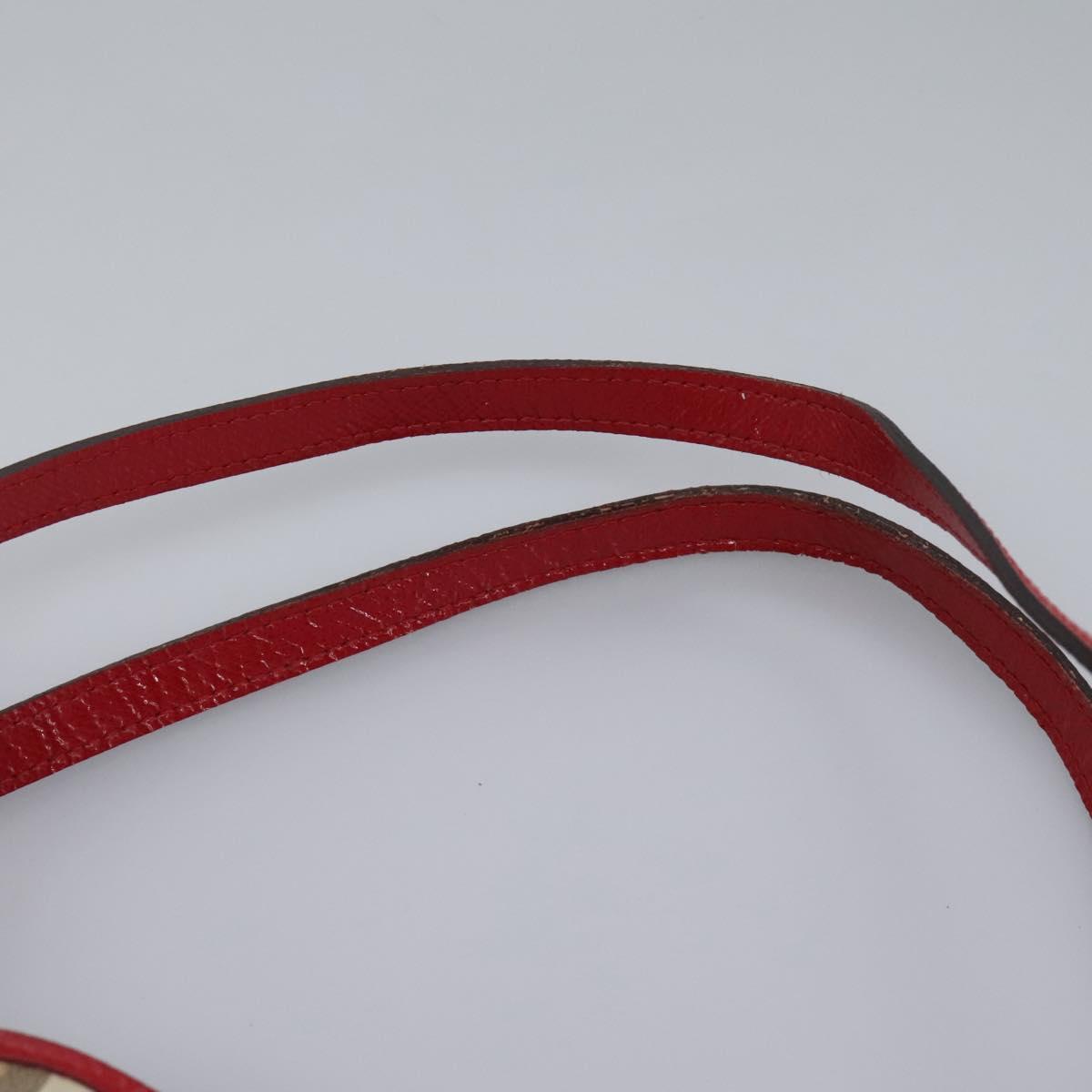 BURBERRY Nova Check Shoulder Bag PVC Leather Beige Auth 114263