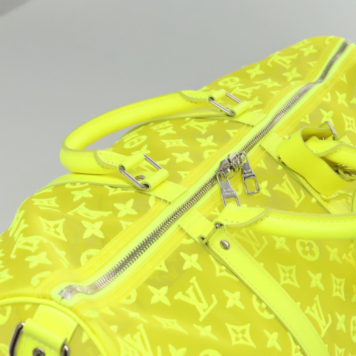 LOUIS VUITTON See Through Keepall Bandouliere 50 Bag Yellow M55380 Auth 114280S