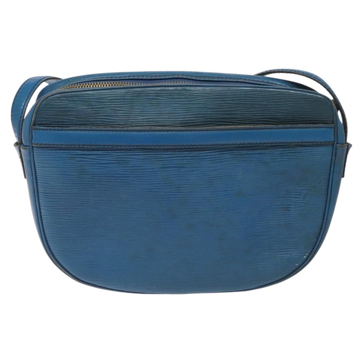 LOUIS VUITTON Epi June Feuille Shoulder Bag Blue M52155 LV Auth 114323