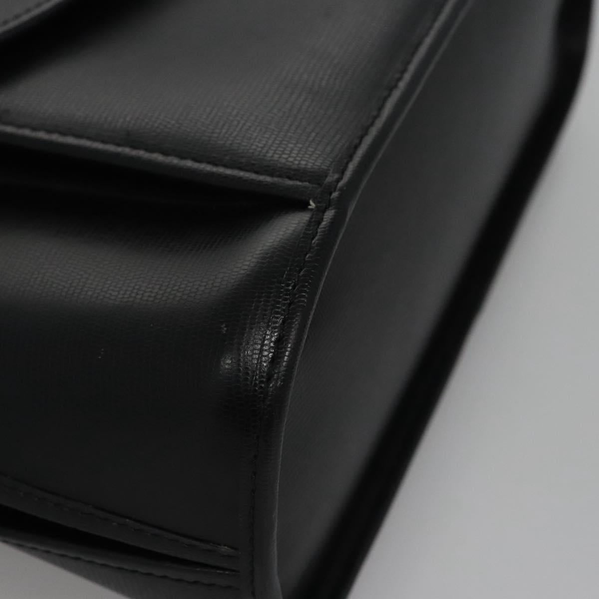 CELINE Hand Bag Leather 2way Black Auth 114324V