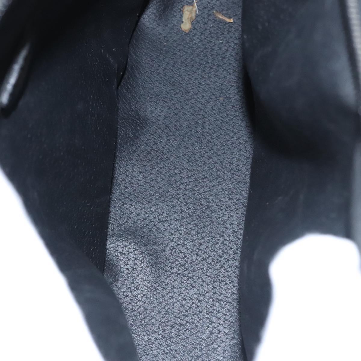 CELINE Hand Bag Leather 2way Black Auth 114324V