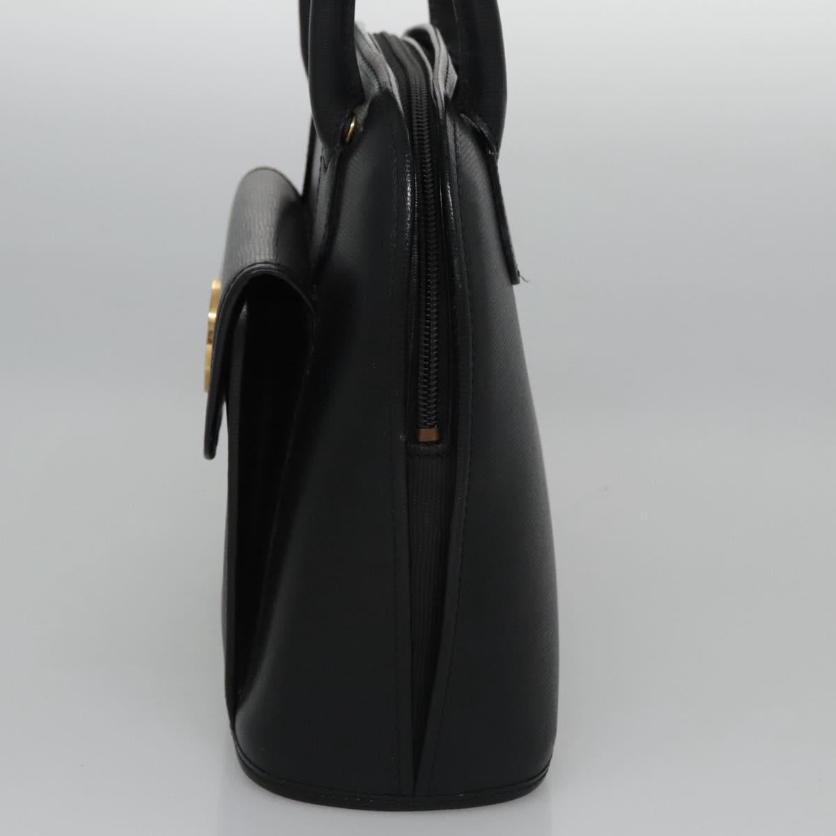 CELINE Hand Bag Leather 2way Black Auth 114324V