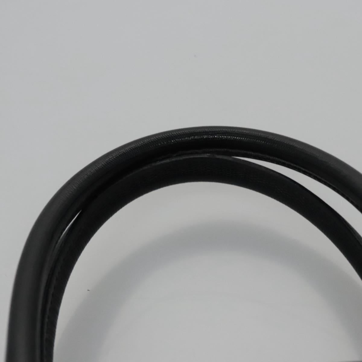 CELINE Hand Bag Leather 2way Black Auth 114324V