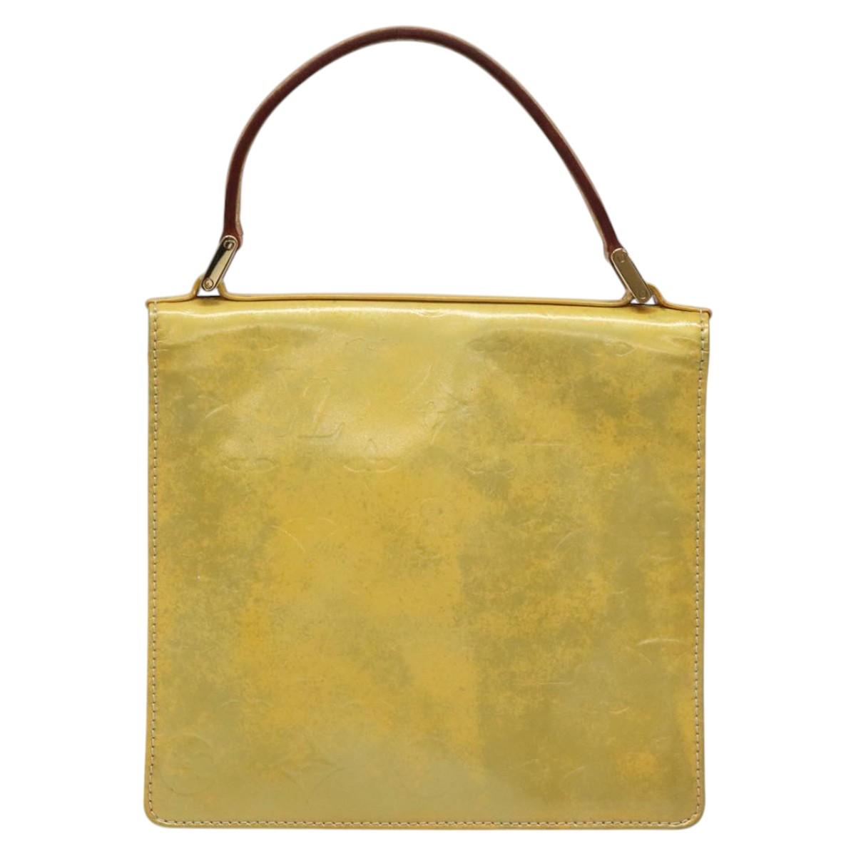 LOUIS VUITTON Monogram Vernis Spring Street Hand Bag Gris M91029 LV Auth 114335
