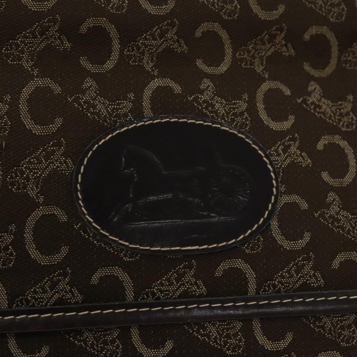 CELINE C Sulky Hand Bag Canvas Brown Auth 114369