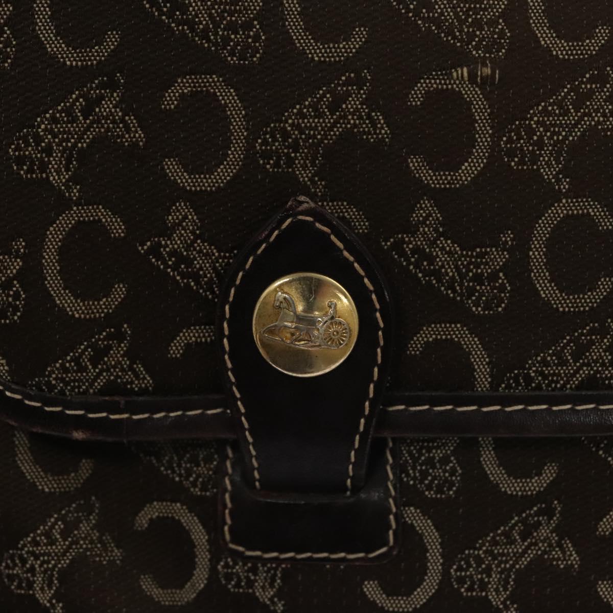 CELINE C Sulky Hand Bag Canvas Brown Auth 114369