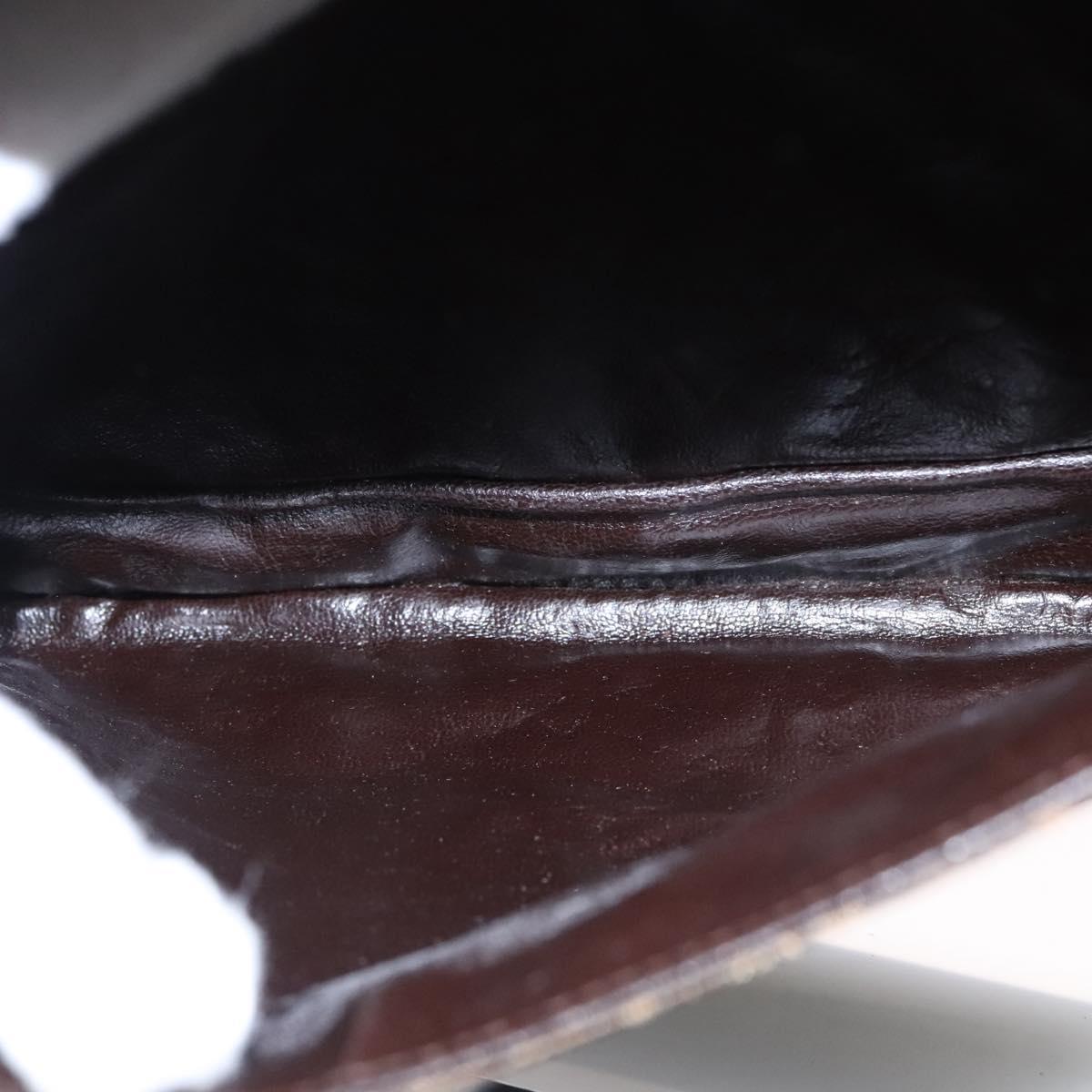 CELINE C Sulky Hand Bag Canvas Brown Auth 114369