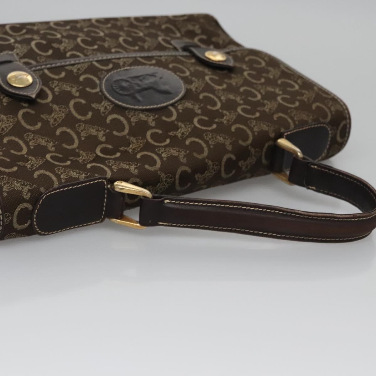 CELINE C Sulky Hand Bag Canvas Brown Auth 114369