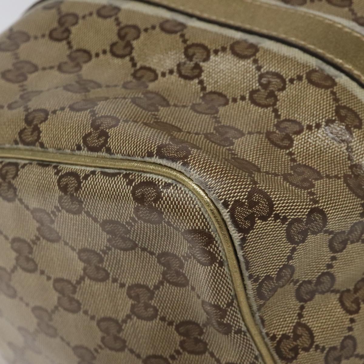 GUCCI GG Crystal Boston Bag Beige 193603 Auth 114377