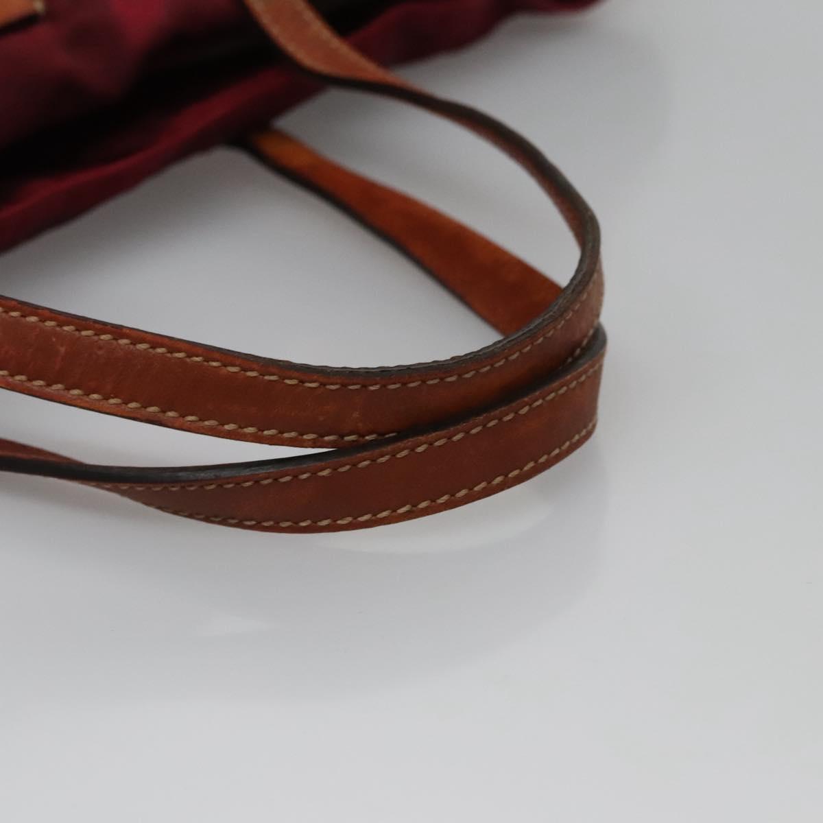 GUCCI GG Canvas Tote Bag Nylon Red 282439 Auth 114411