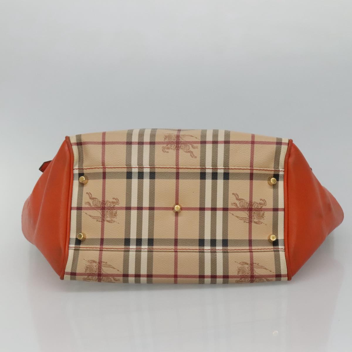 BURBERRY Nova Check Tote Bag PVC Beige Auth 114419