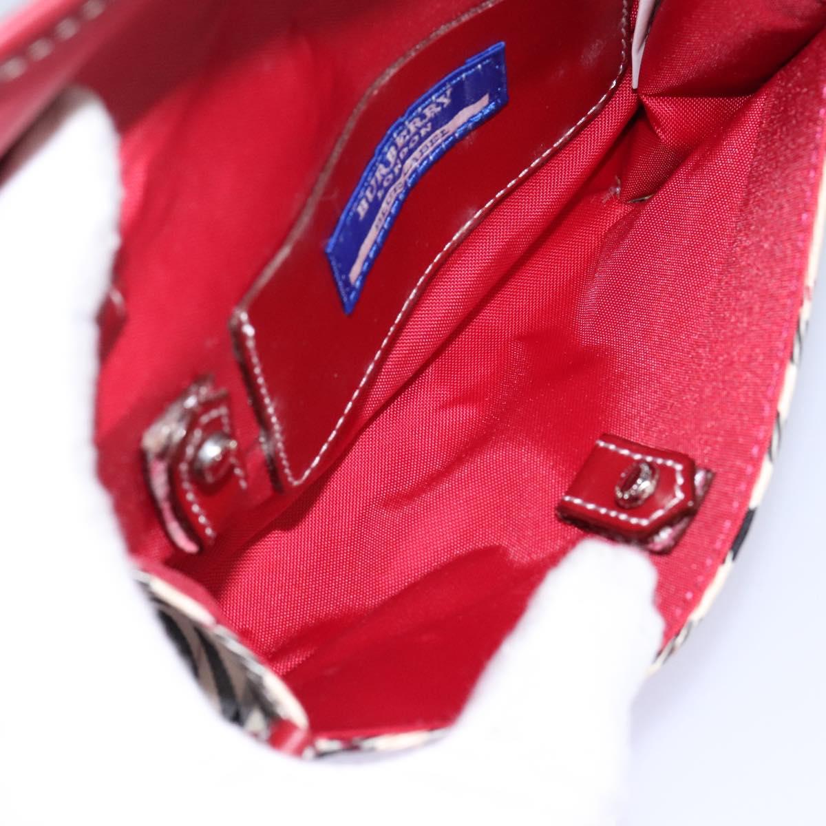 BURBERRY Nova Check Blue Label Waist bag Canvas Beige Auth 114435V