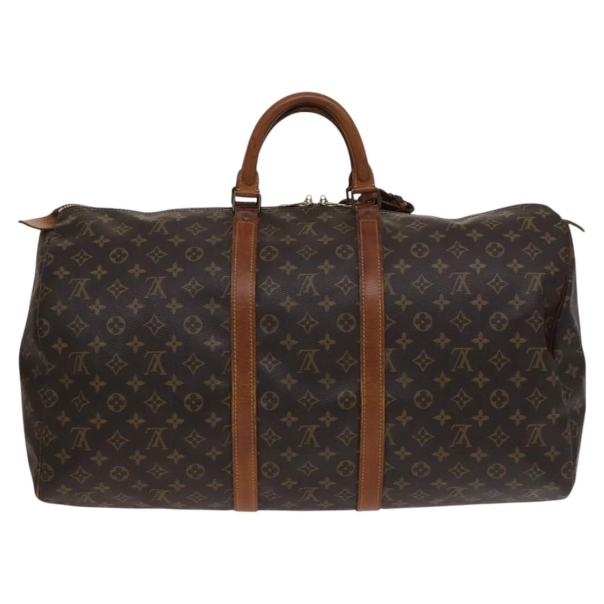 LOUIS VUITTON Monogram Keepall 55 Boston Bag M41424 LV Auth 114444
