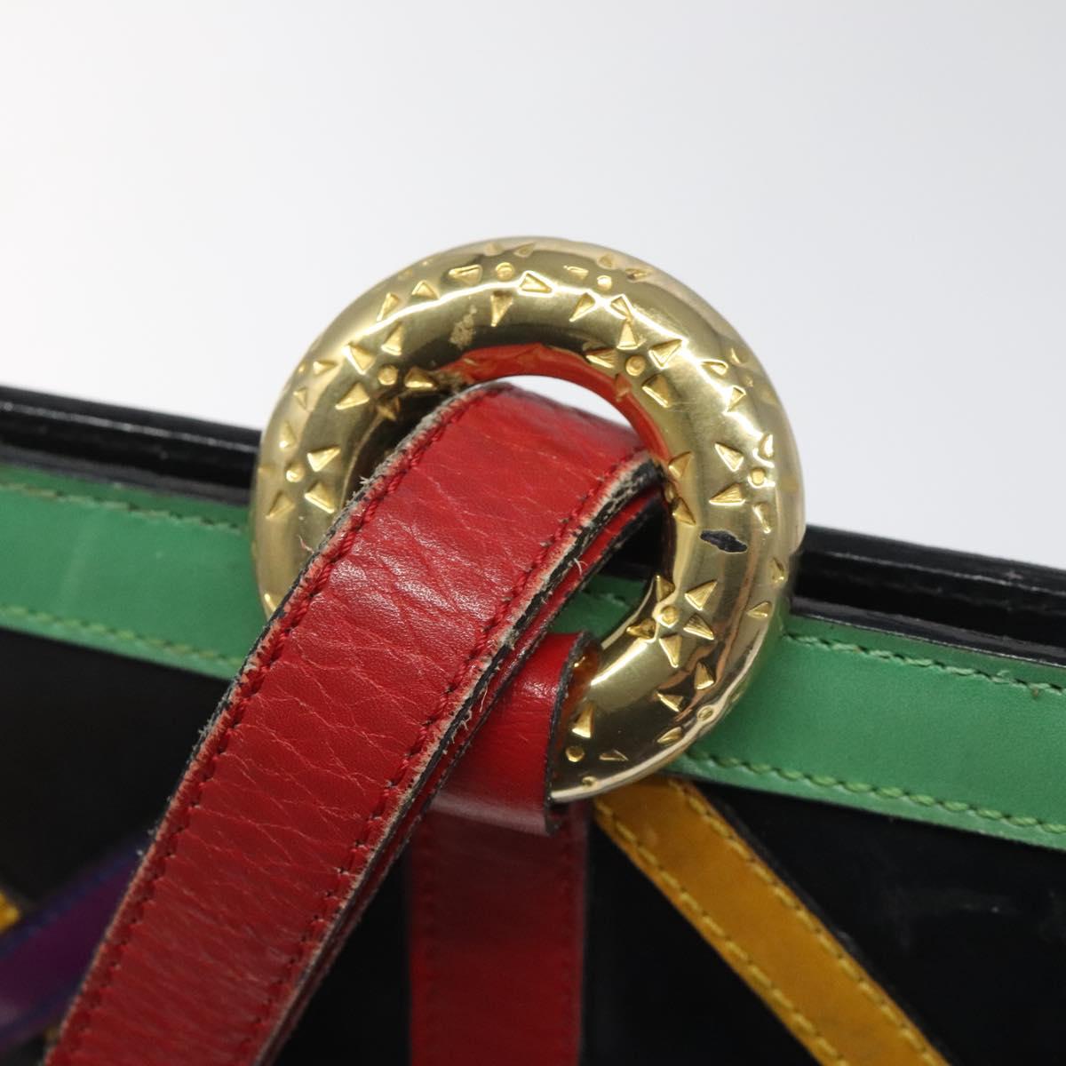 CELINE Shoulder Bag Leather Multicolor Auth 114456