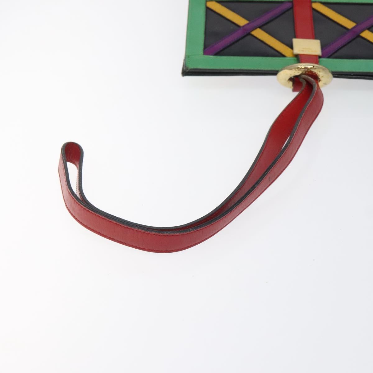 CELINE Shoulder Bag Leather Multicolor Auth 114456