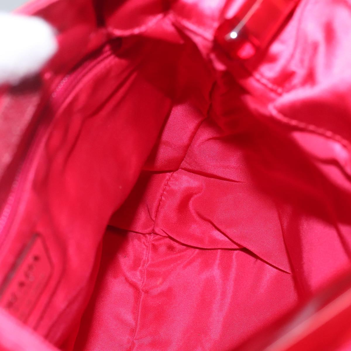 PRADA Shoulder Bag Satin Pink Auth 114460