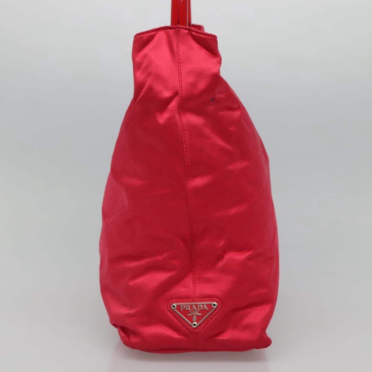 PRADA Shoulder Bag Satin Pink Auth 114460