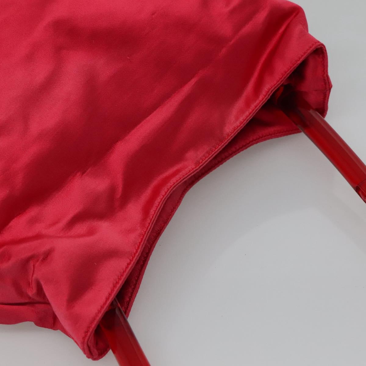 PRADA Shoulder Bag Satin Pink Auth 114460