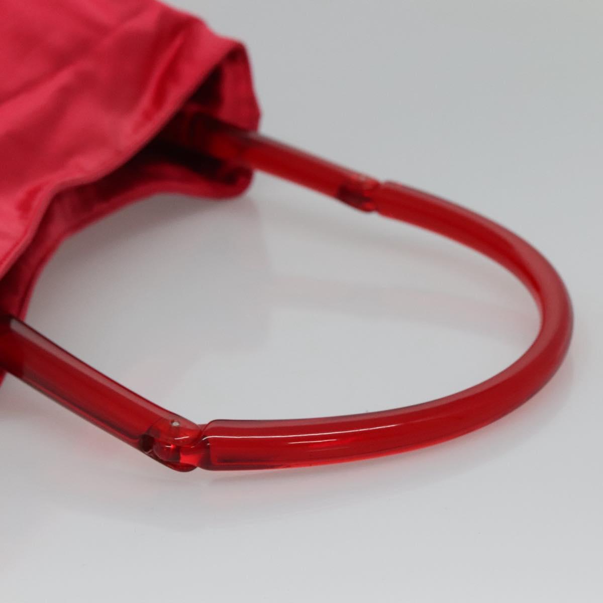 PRADA Shoulder Bag Satin Pink Auth 114460