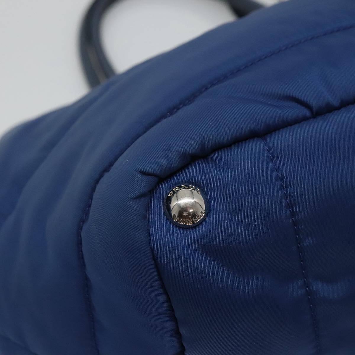 PRADA Hand Bag Nylon 2way Blue Auth 114477