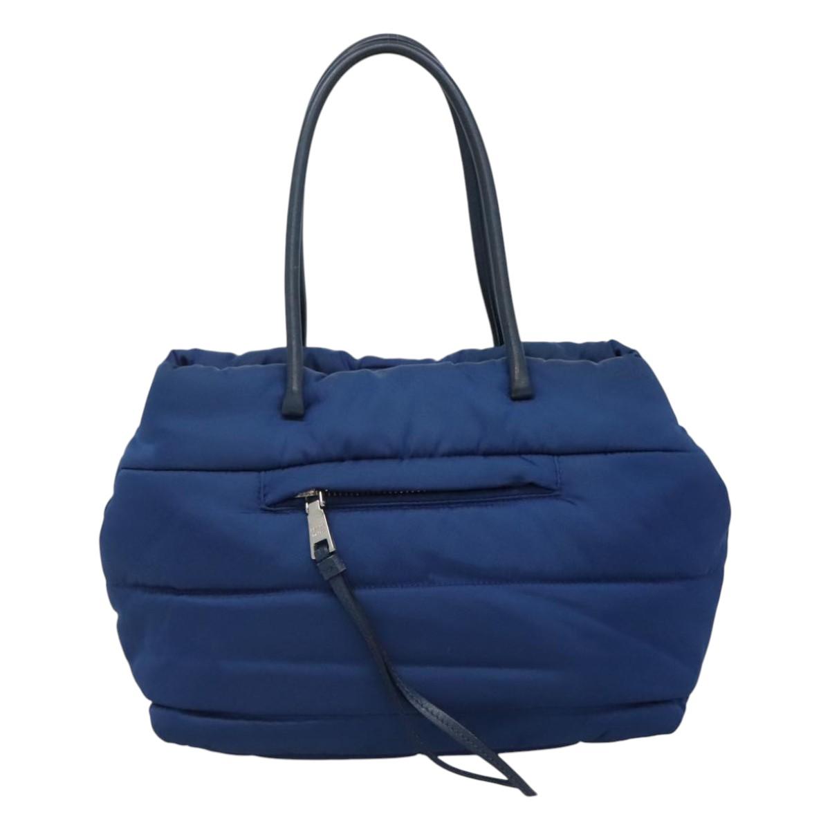 PRADA Hand Bag Nylon 2way Blue Auth 114477