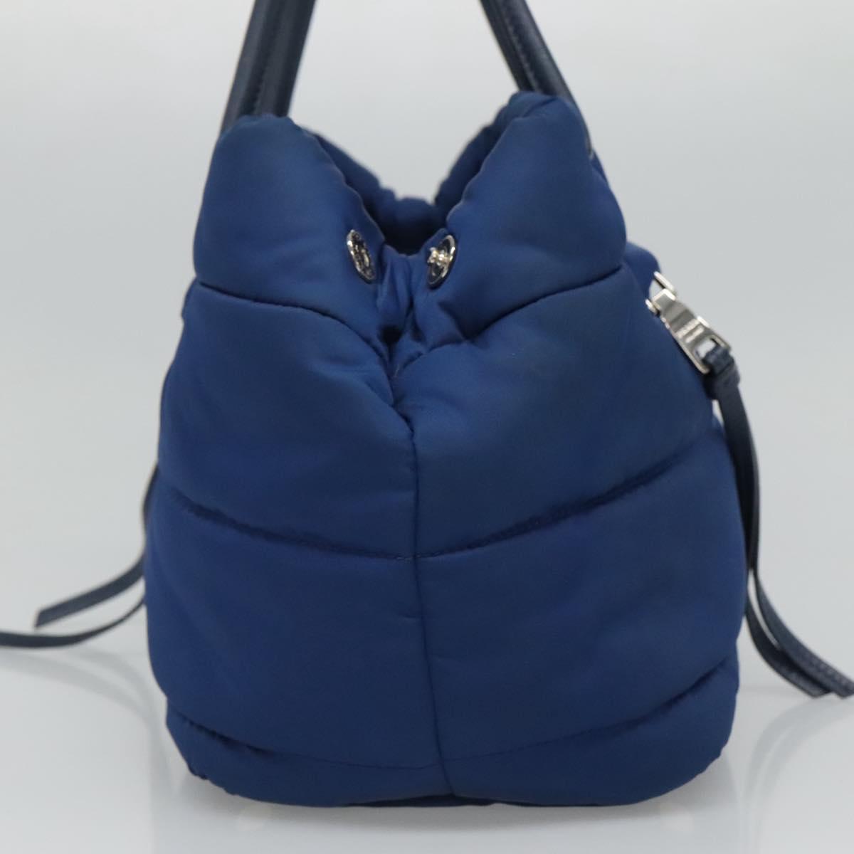 PRADA Hand Bag Nylon 2way Blue Auth 114477