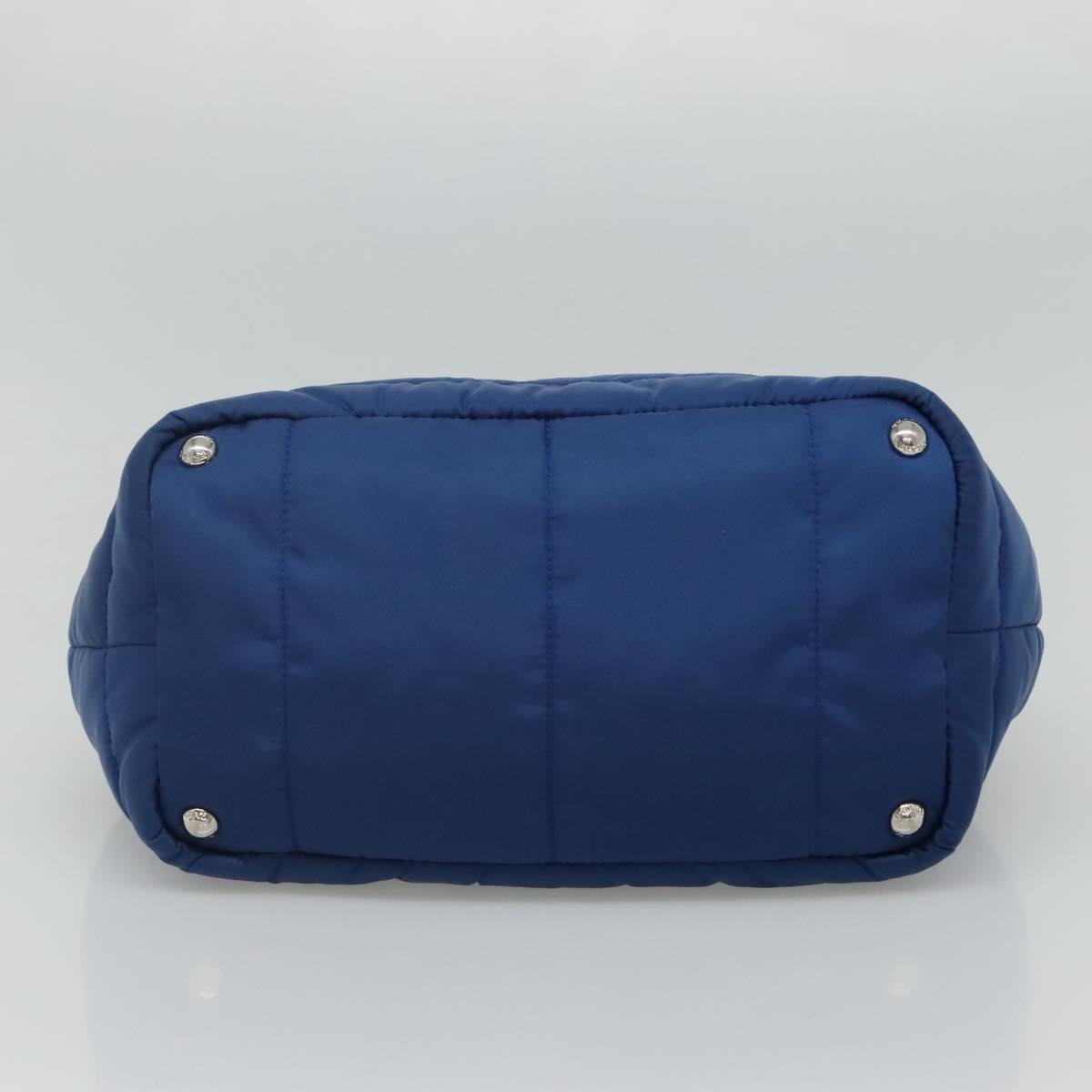 PRADA Hand Bag Nylon 2way Blue Auth 114477