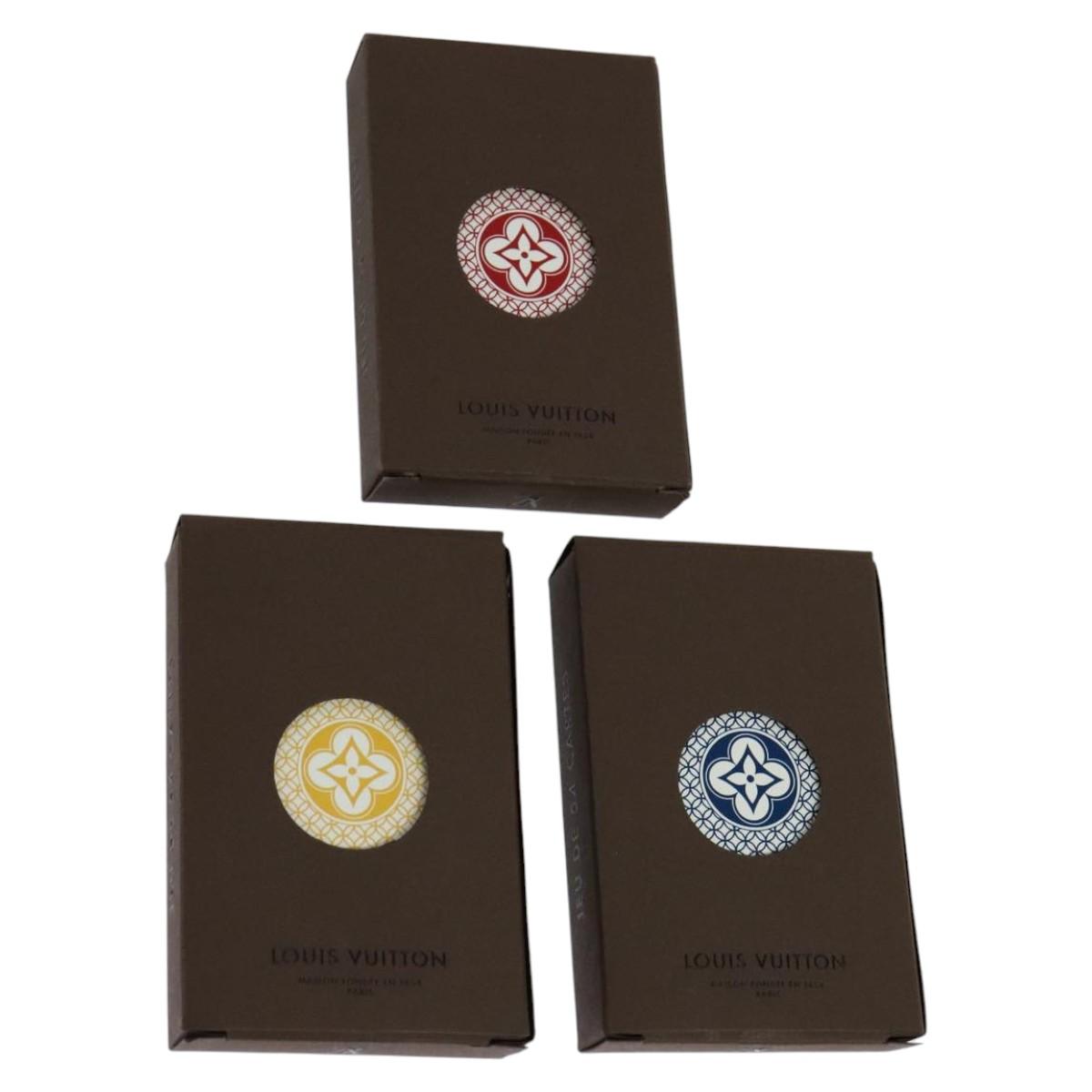 LOUIS VUITTON Playing Cards 3Set Red Blue yellow LV Auth 114583S