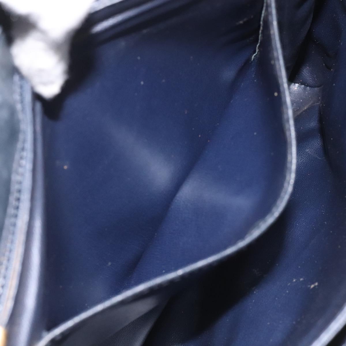 CELINE C Sulky Shoulder Bag Canvas Navy Auth 114587