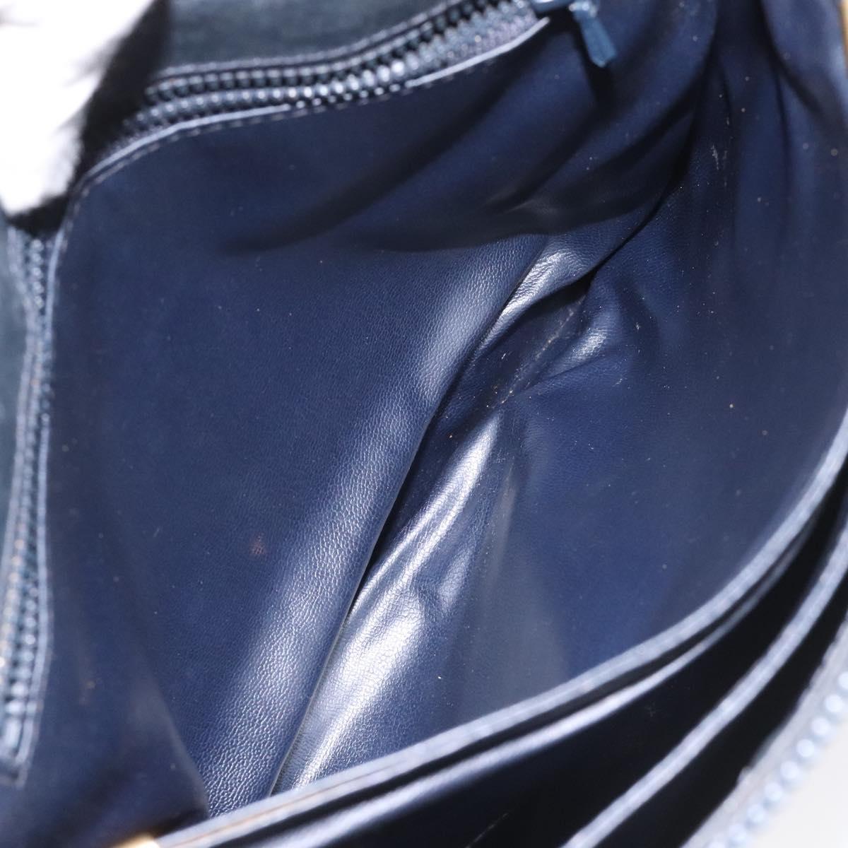 CELINE C Sulky Shoulder Bag Canvas Navy Auth 114587