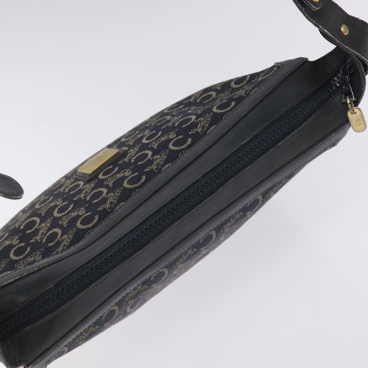 CELINE C Sulky Shoulder Bag Canvas Navy Auth 114587