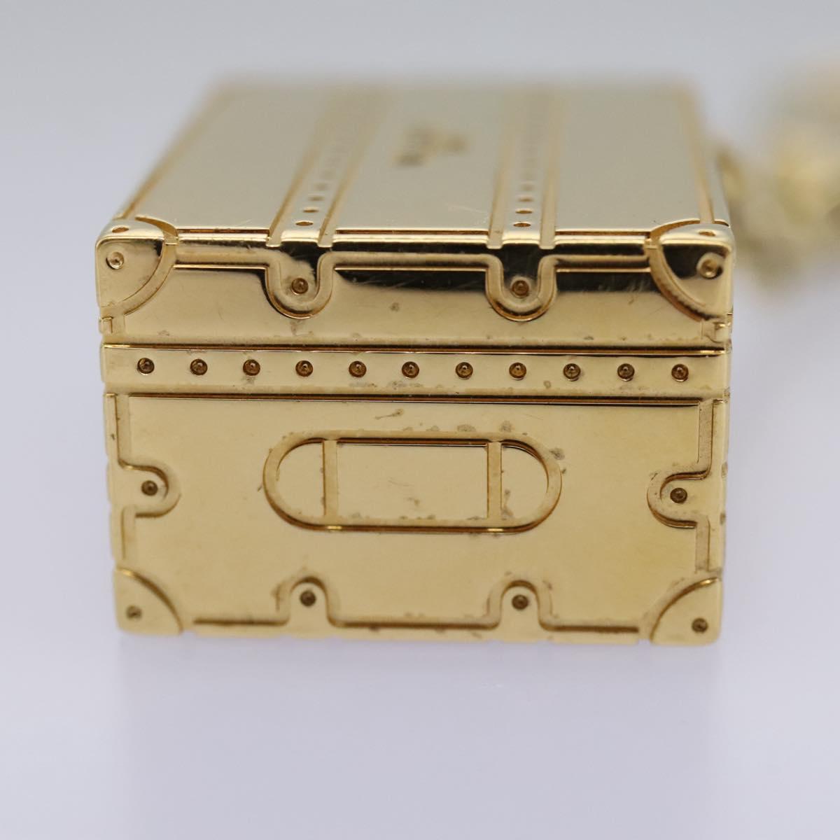 LOUIS VUITTON Trunk Charm metal Gold LV Auth 114602