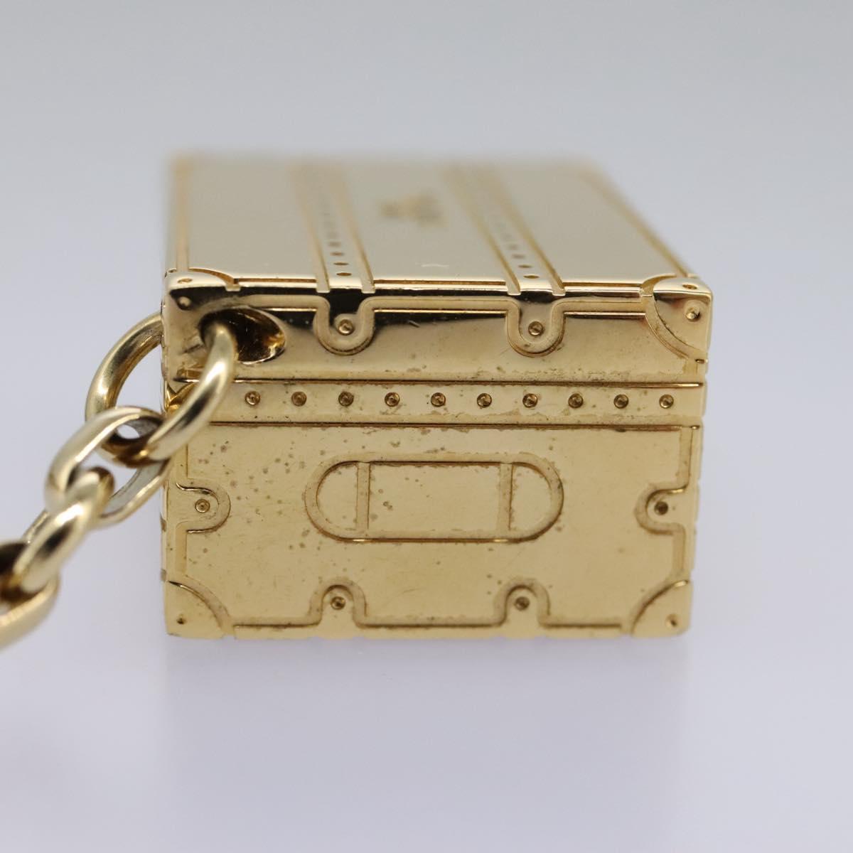 LOUIS VUITTON Trunk Charm metal Gold LV Auth 114602