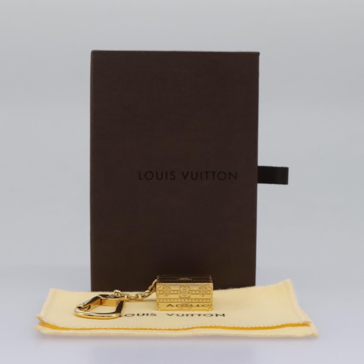 LOUIS VUITTON Trunk Charm metal Gold LV Auth 114602