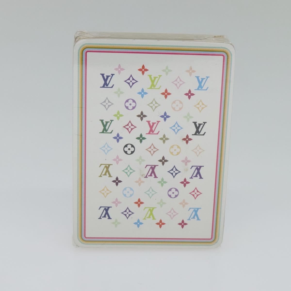 LOUIS VUITTON Monogram Multicolor Playing Cards Black White LV Auth 114606S