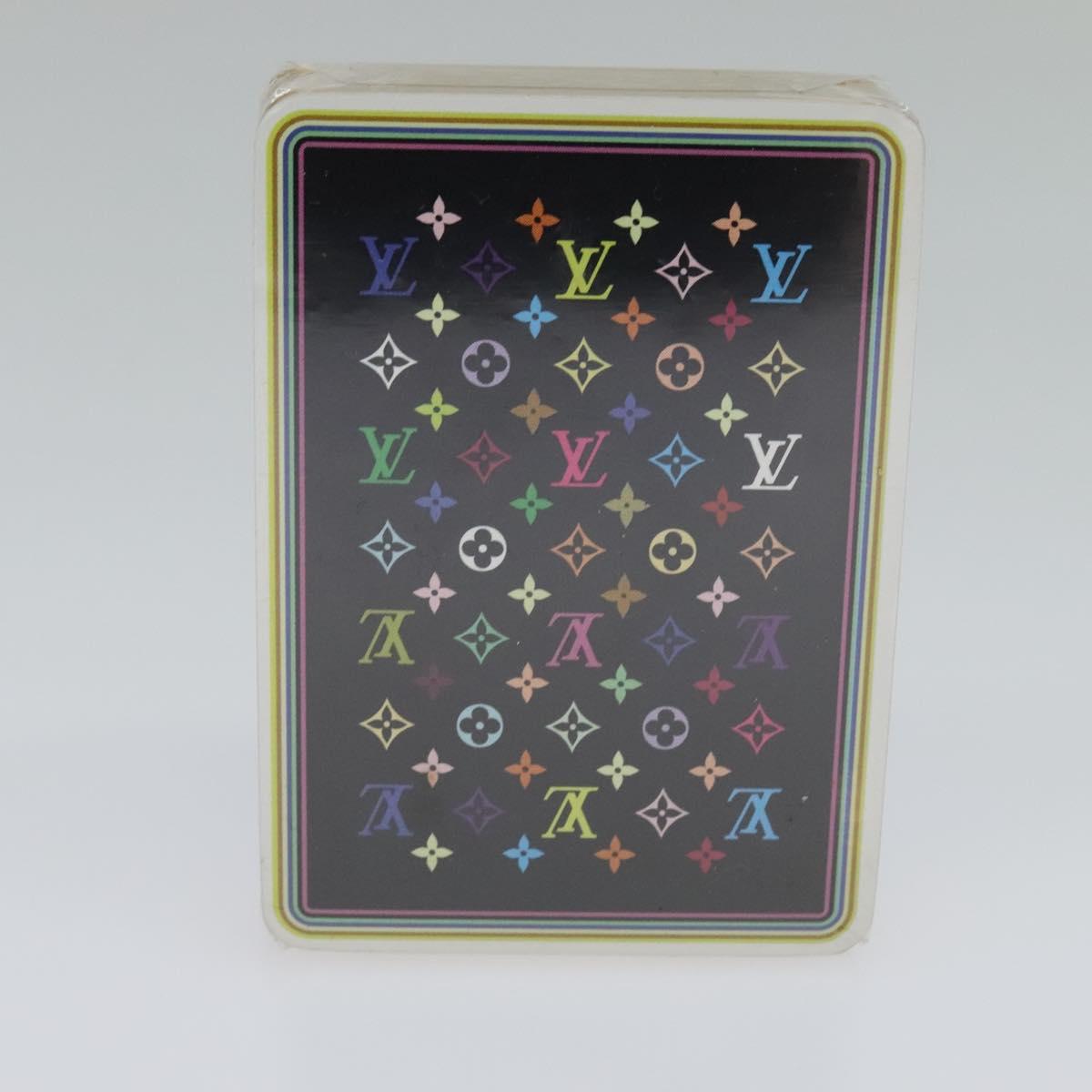 LOUIS VUITTON Monogram Multicolor Playing Cards Black White LV Auth 114606V