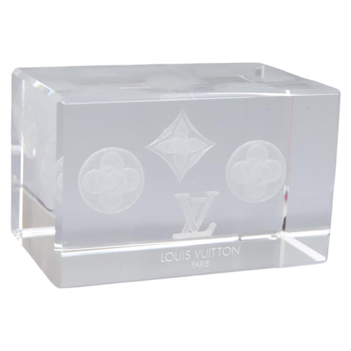 LOUIS VUITTON Paper weight Clear LV Auth 114607S