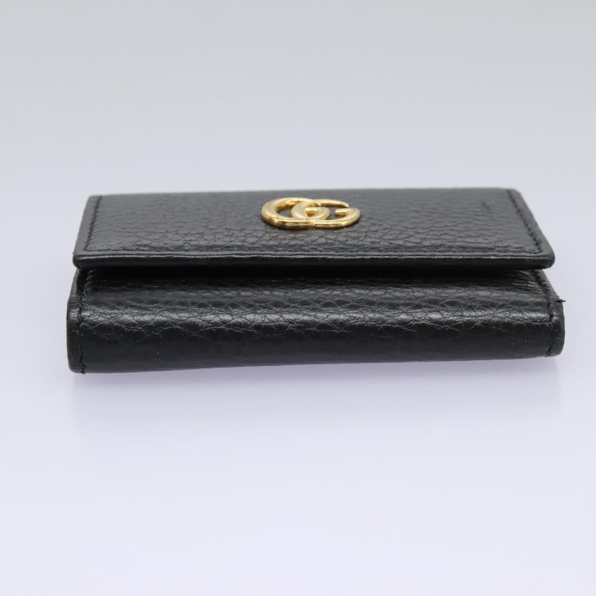 GUCCI Key Case Leather Black 456118 Auth 114623