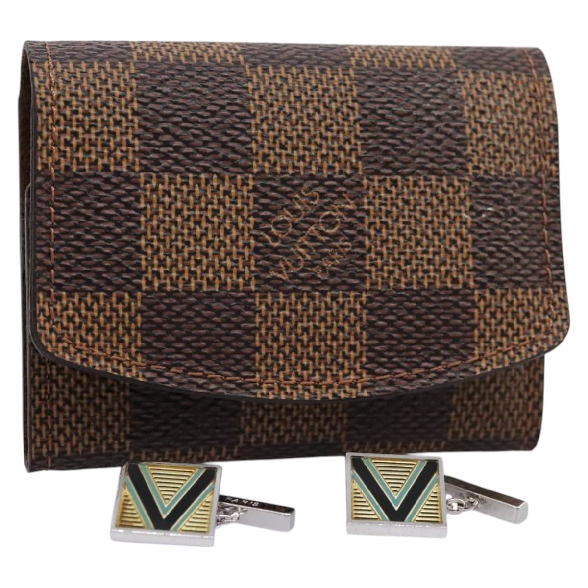 LOUIS VUITTON Damier Ebene Cuffs Cuff Case LV Auth 114638