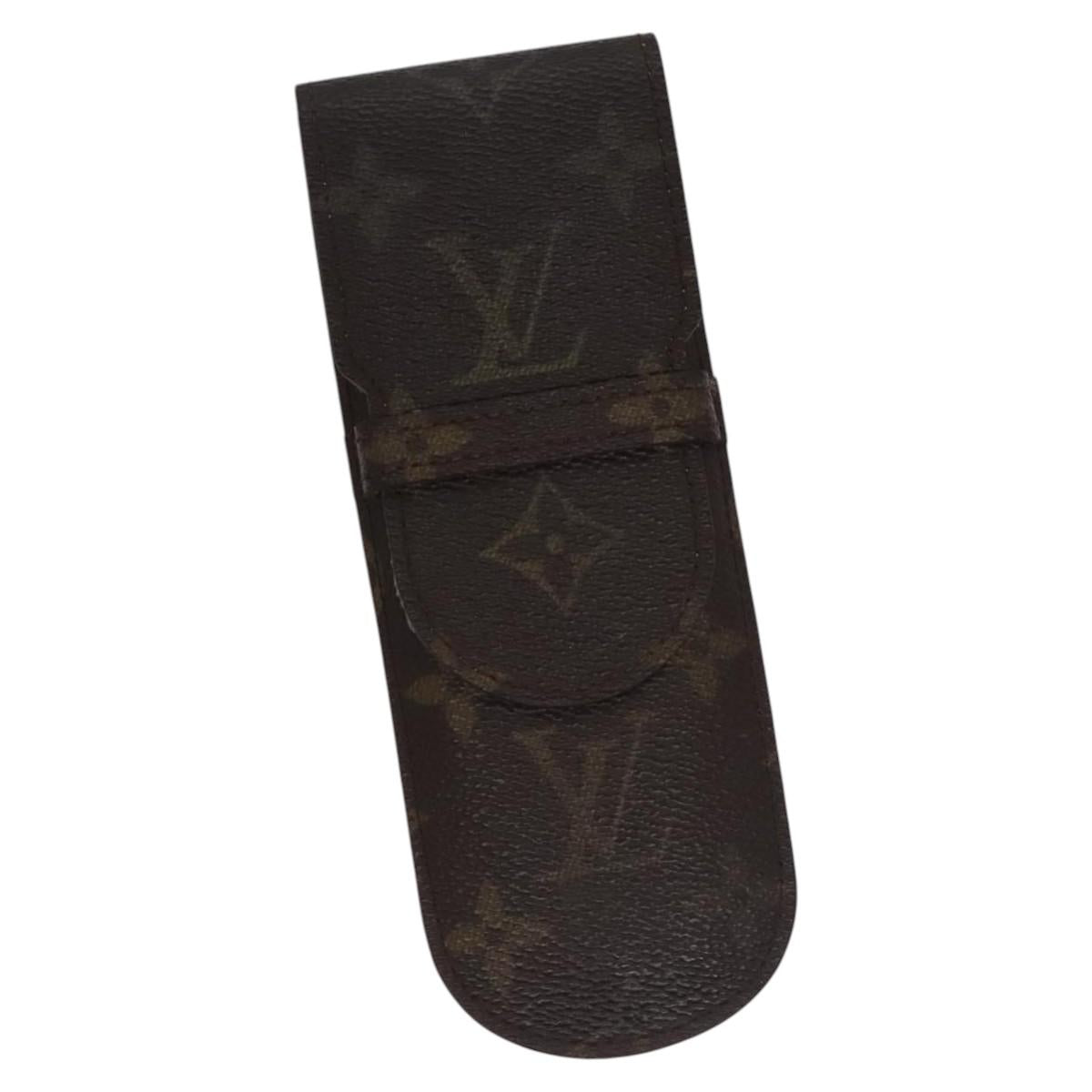 LOUIS VUITTON Monogram Etui Lunette Simple Glasses Case LV Auth 114639