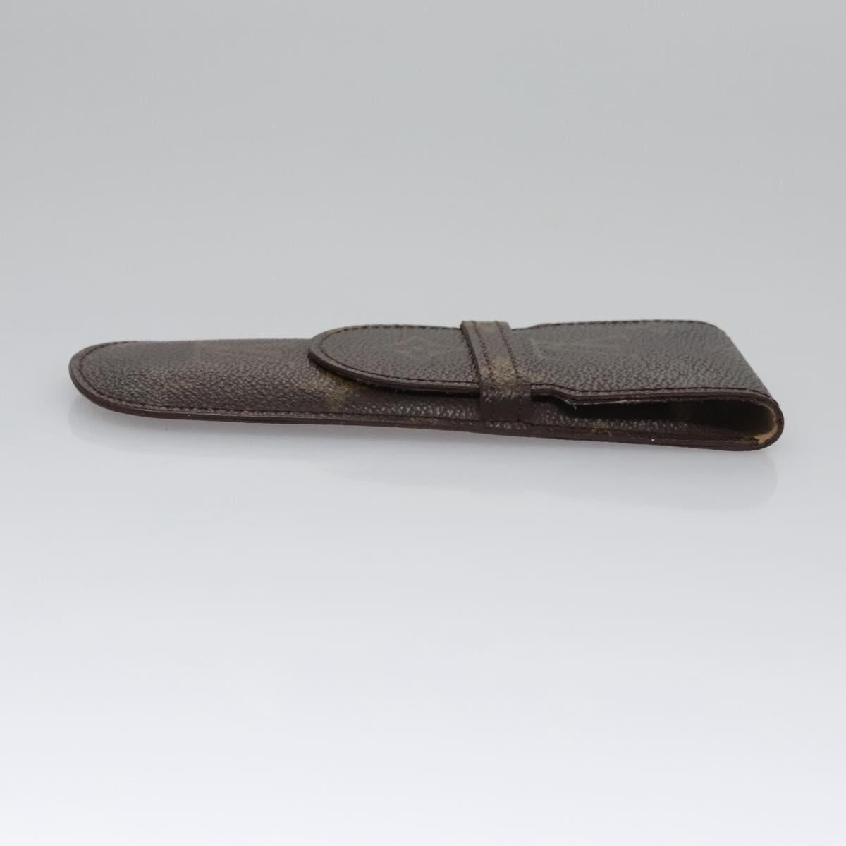 LOUIS VUITTON Monogram Etui Lunette Simple Glasses Case LV Auth 114639