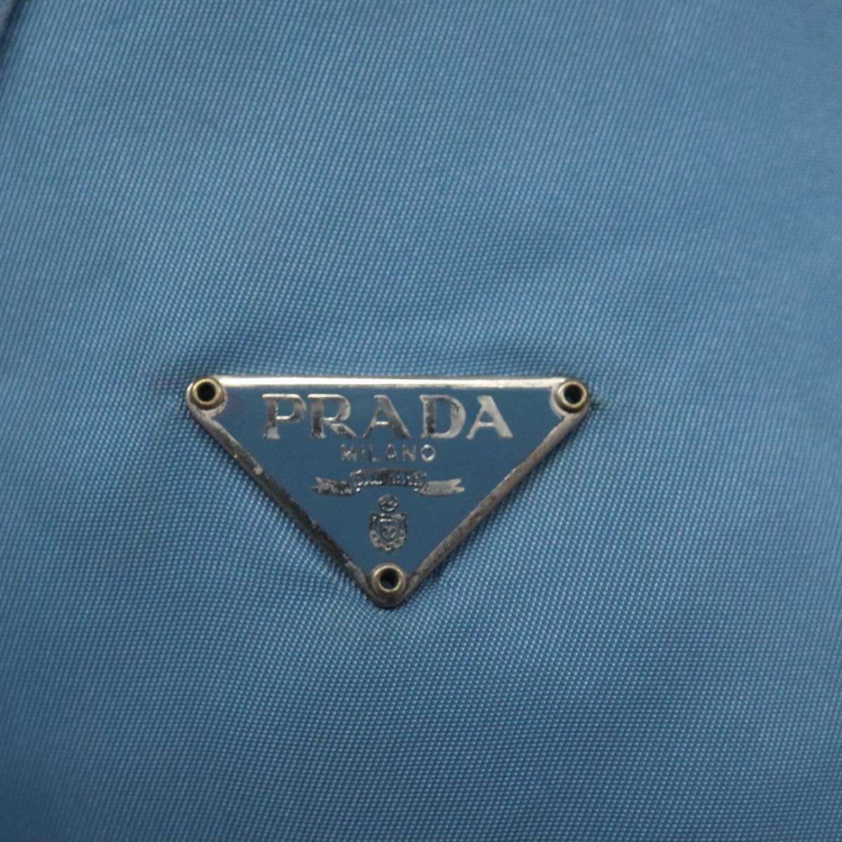 PRADA Pouch Nylon Light Blue Auth 114654