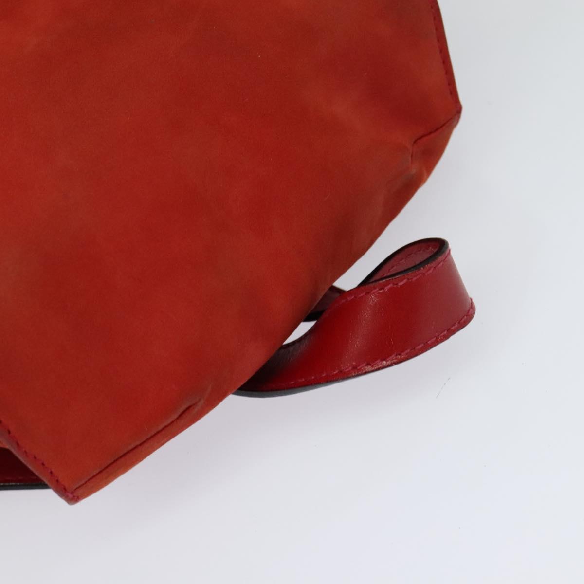 Salvatore Ferragamo Backpack Suede Red Auth 114655