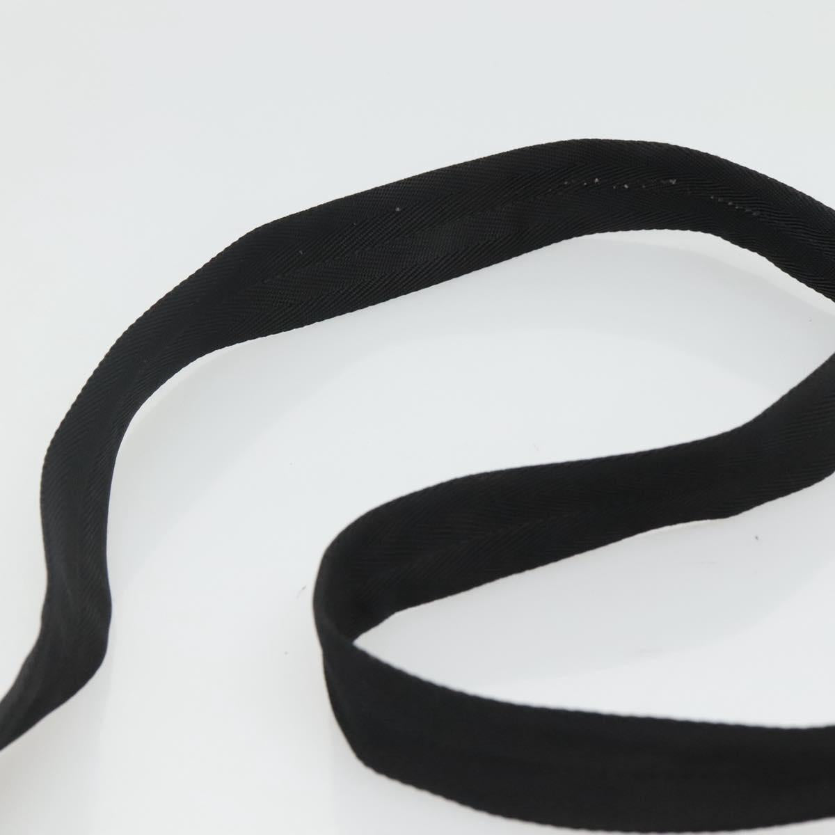 PRADA Shoulder Bag Nylon Black Silver Auth 114724