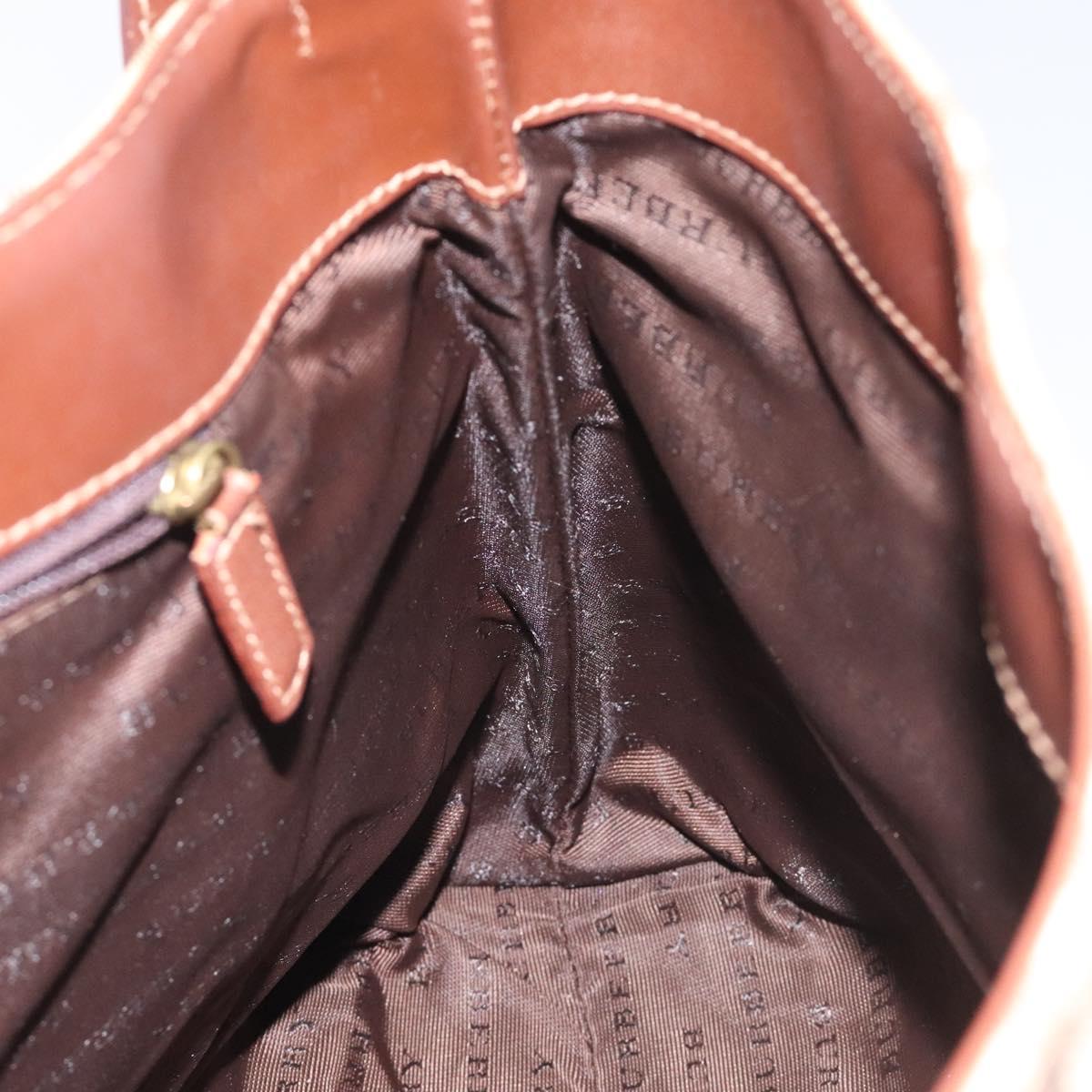 BURBERRY Nova Check Shoulder Bag PVC Beige Auth 114737