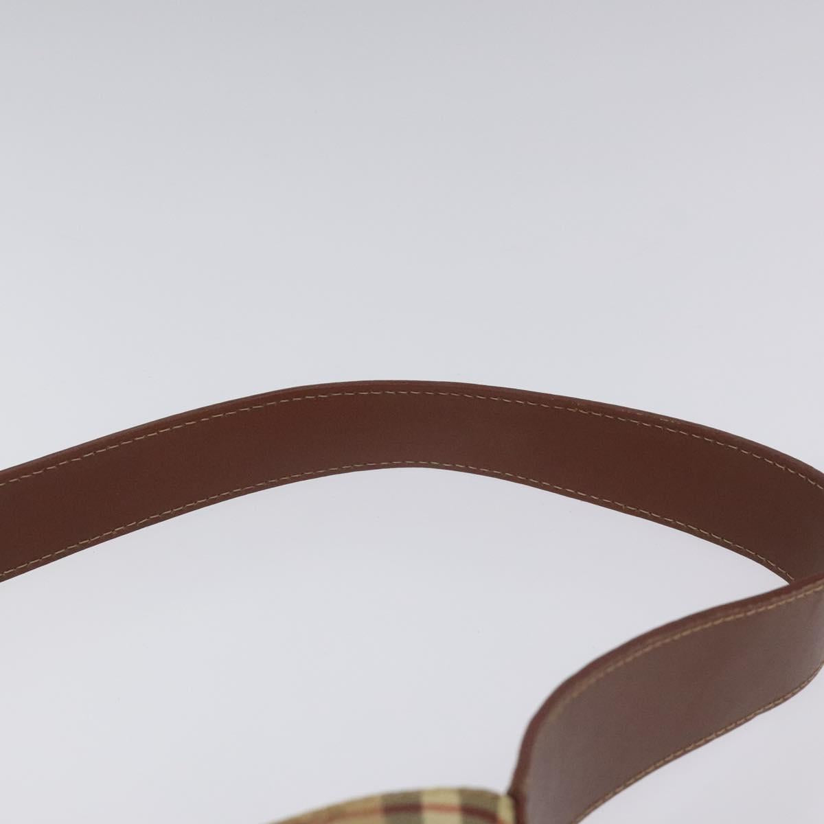 BURBERRY Nova Check Shoulder Bag PVC Beige Auth 114737