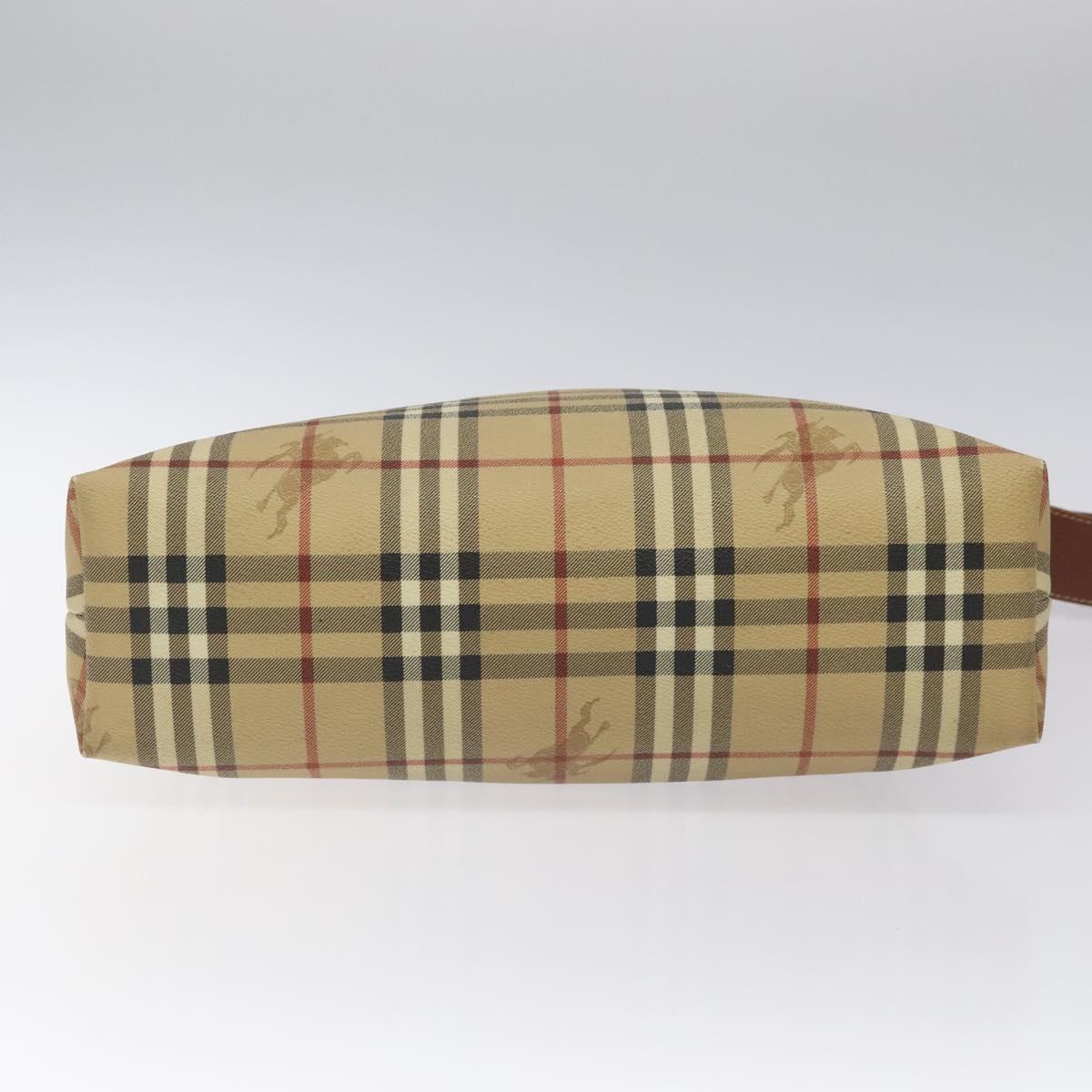 BURBERRY Nova Check Shoulder Bag PVC Beige Auth 114737