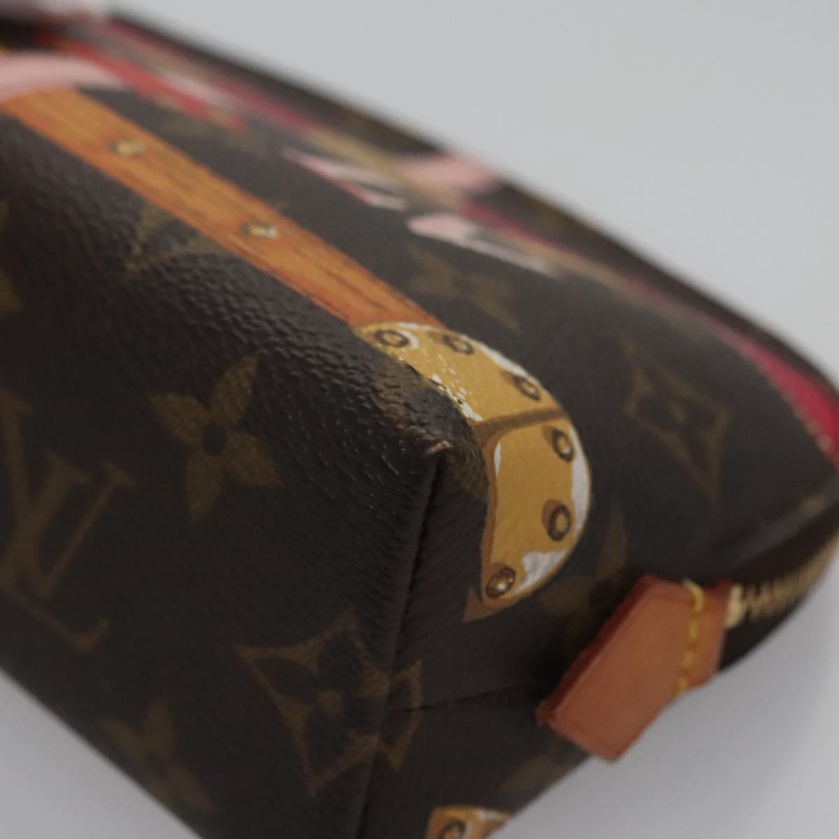 LOUIS VUITTON Monogram Summer Trunk Pochette Cosmetic Pouch M43615 Auth 114852
